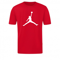 T-SHIRT 100% ΒΑΜΒΑΚΙ ΜΕ LOGO - ΚΟΚΚΙΝΟ- JORDAN ΜΕΓΑΛΟ